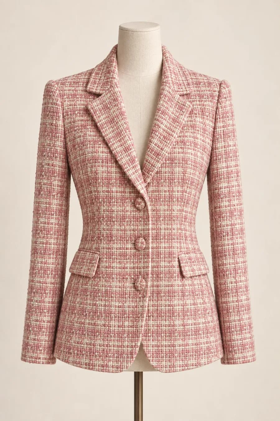 Blazer tweed rosa