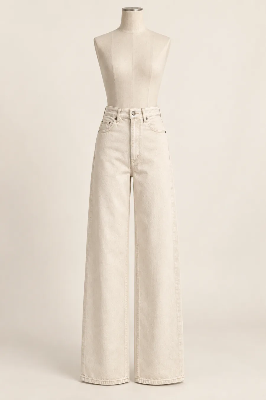 Jean wide leg crudo