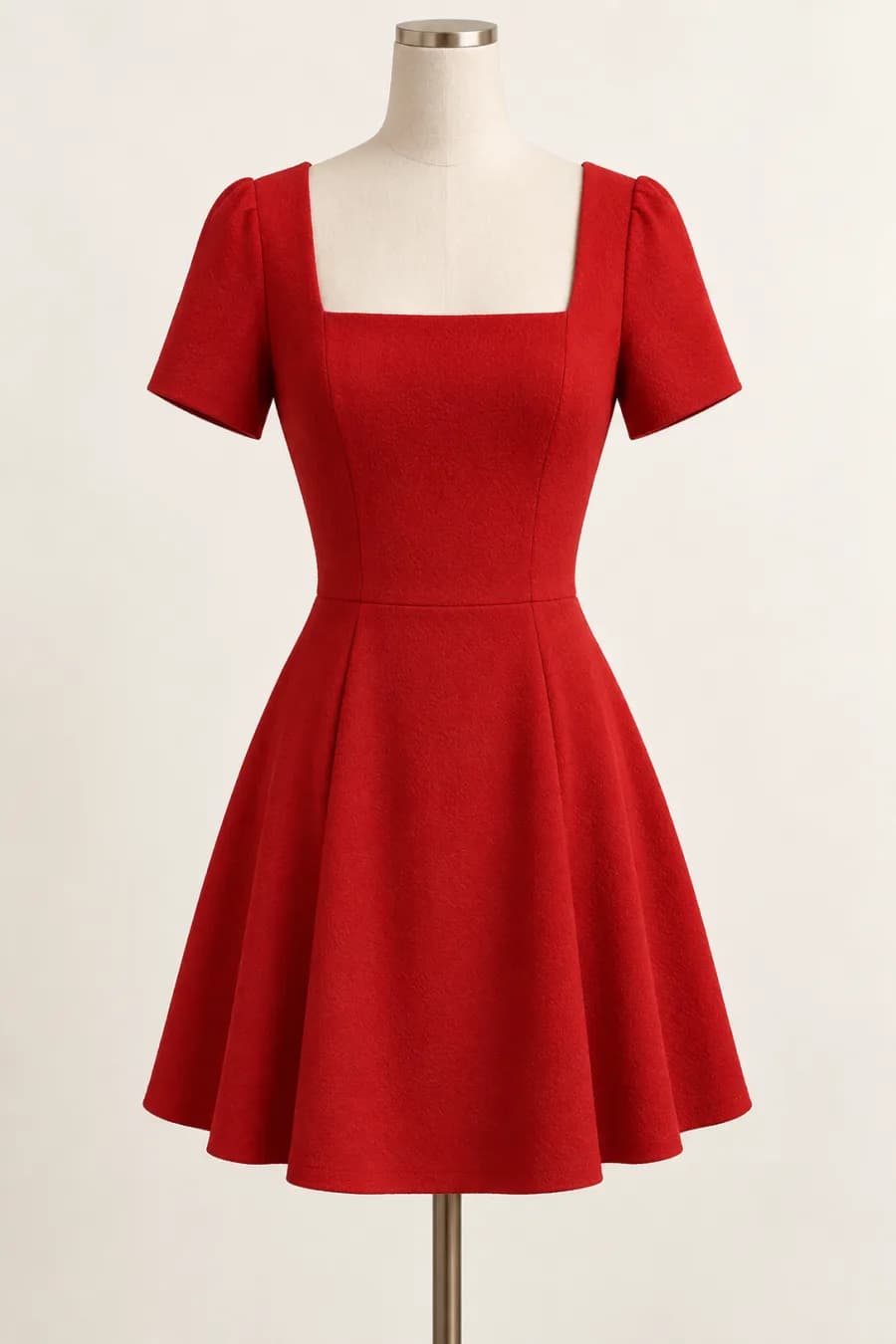 Vestido mini rojo estructurado