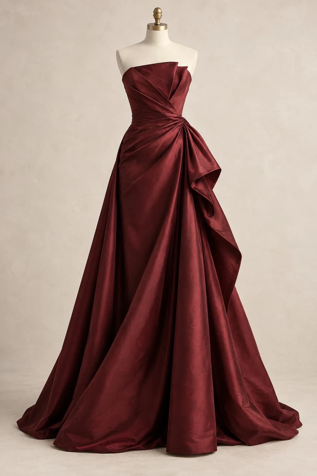Vestido borgoña de diseño independiente seleccionado por El Vestier